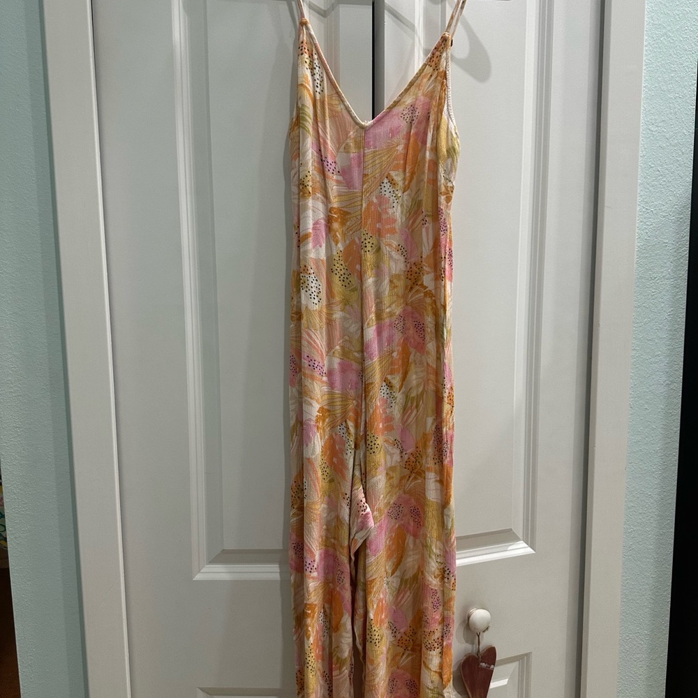 O'Neill Pink and Orange Floral Jumpsuit